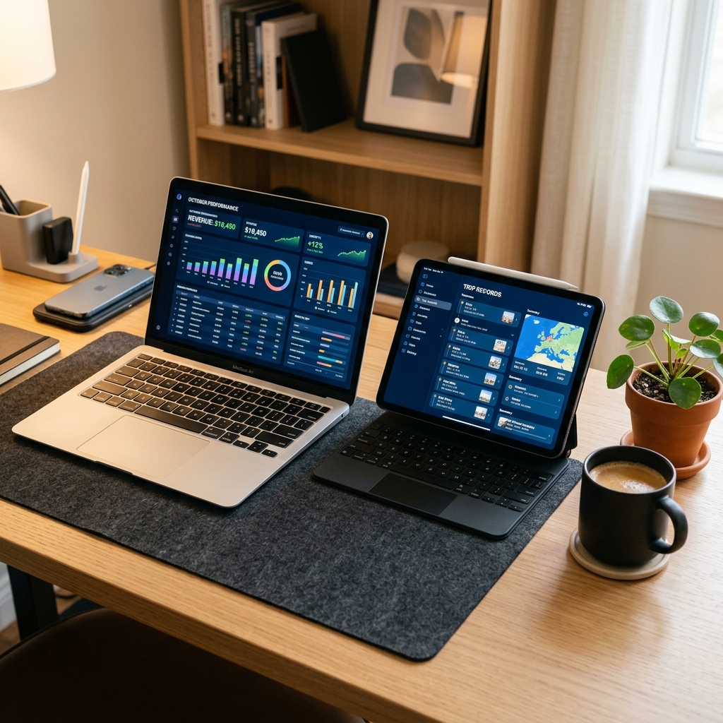 Clean organized digital workspace